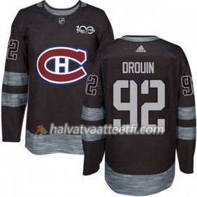 Miesten NHL Montreal Canadiens Pelipaita Jonathan Drouin 92 1917-2017 100th Anniversary Adidas Musta Authentic